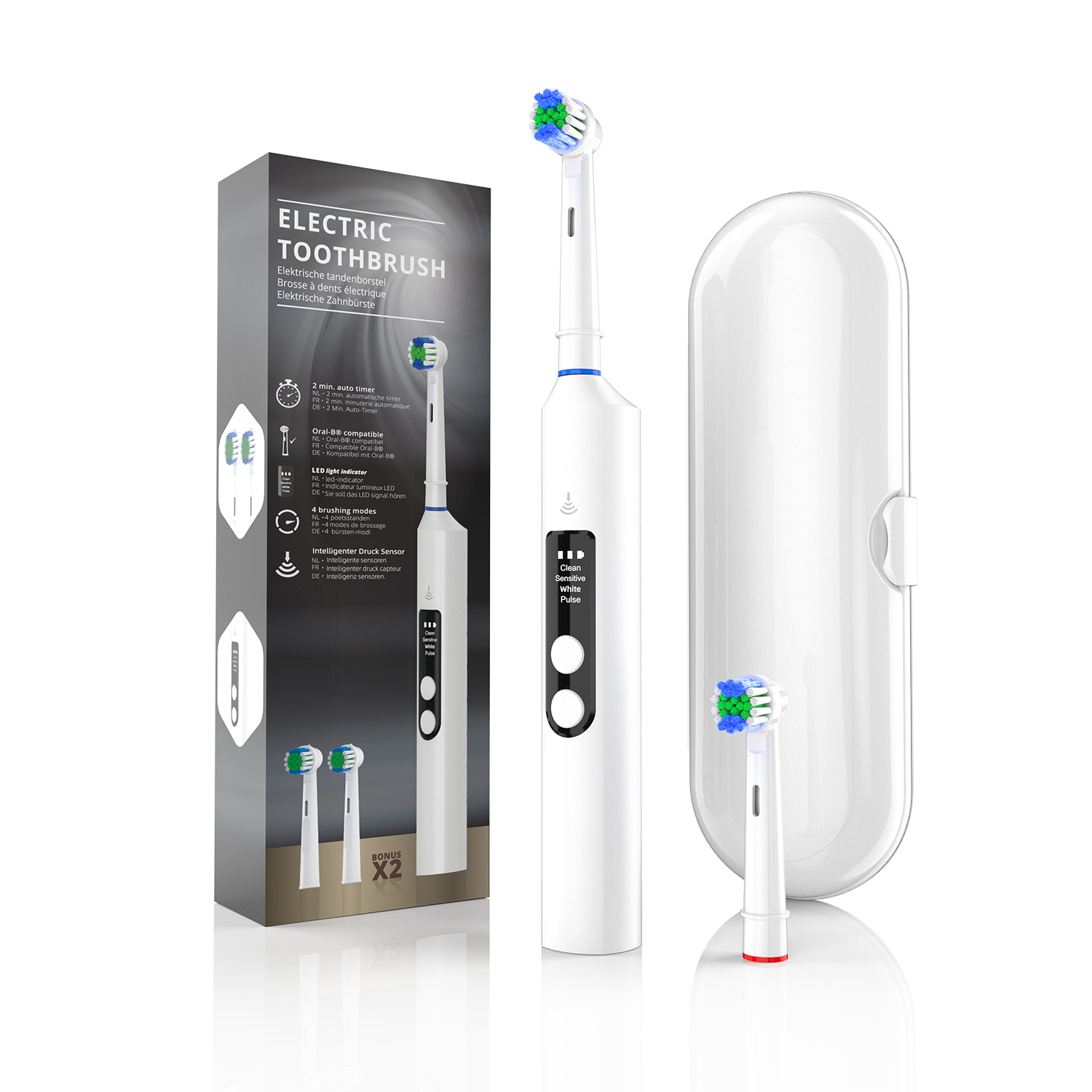 Electric Toothbrush Sonic - Kabellose, wiederaufladbare, vollautomatische, intelligente elektrische Zahnbürste