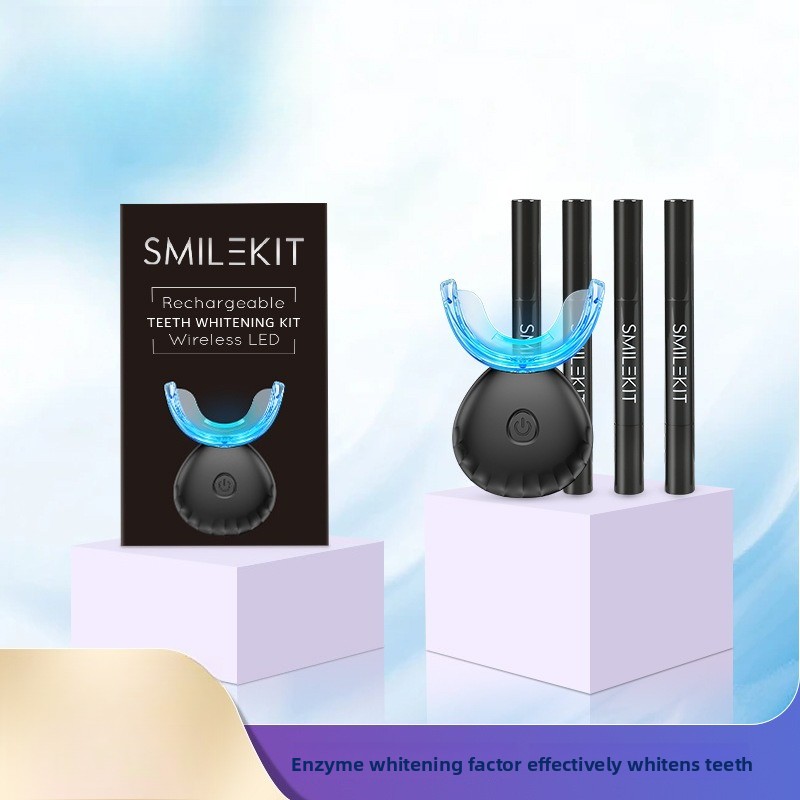 Teeth Whitening At Home Kit - Zahnaufhellungsset mit kabelloser Aufladung, Zahnaufhellung und