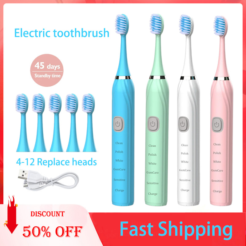 Electric Toothbrush Sonic - Elektrische Schallzahnbürste, Reinigungsbürste für Erwachsene, automatisch,