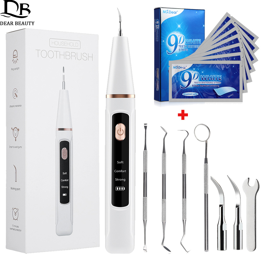 Teeth Whitening Strips - Ultraschall Zahnstein Entferner Und 9D Zahnaufhellung