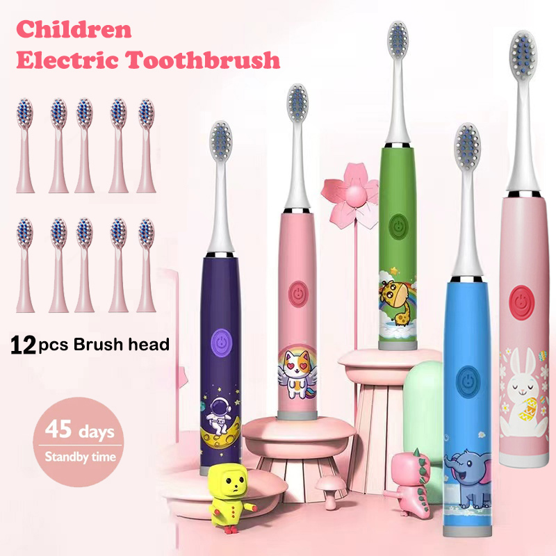 Electric Toothbrush Sonic - Elektrische Sonic-Zahnbürste für Kinder, bunter Cartoon