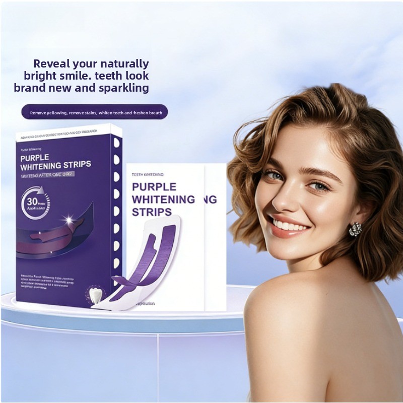 V34 Lila Leuchtende Trockenzah – Teeth Whitening Strips Bewertung und Preis