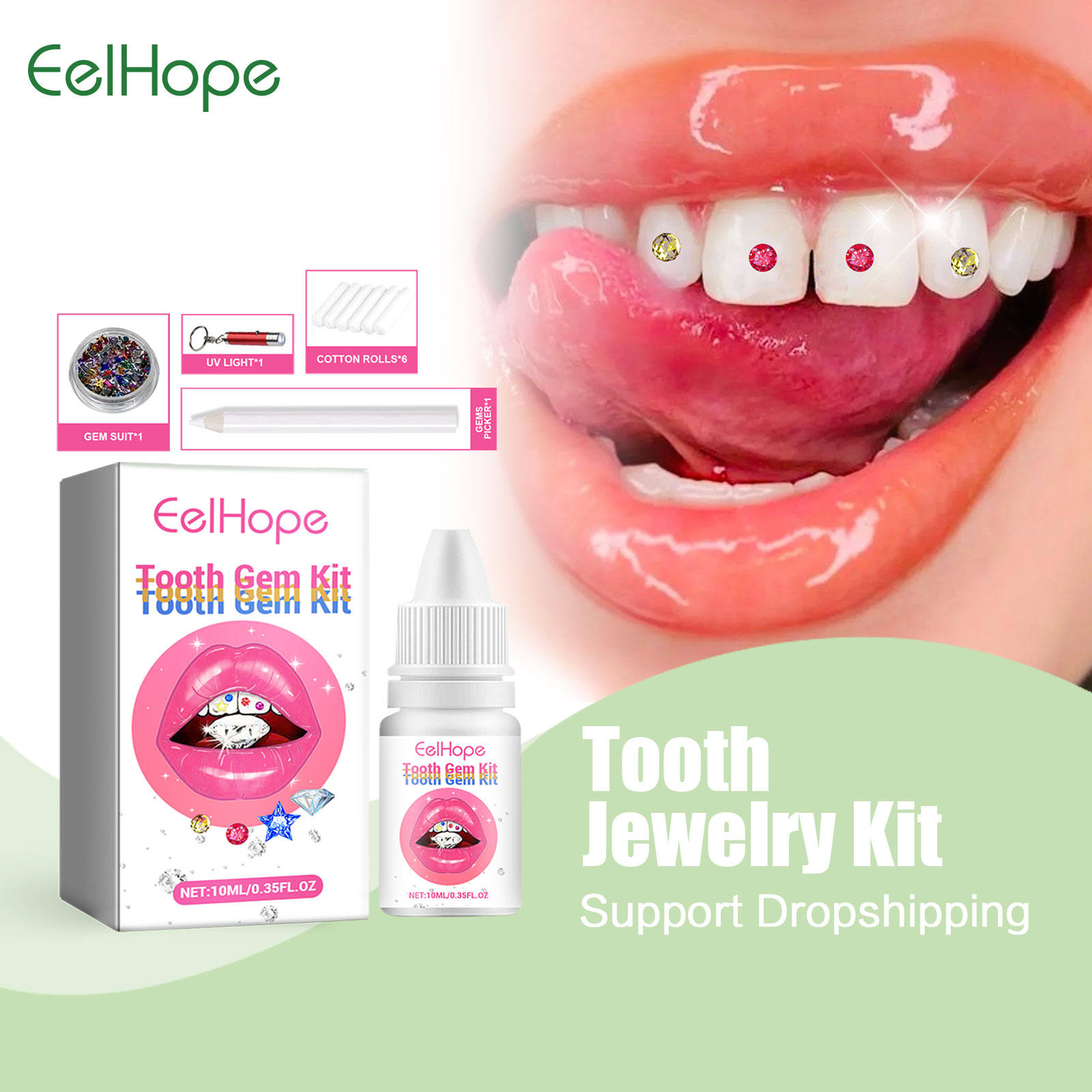 DIY Zahn Edelsteine Kit mit Kl – Tooth Gem Kit Bewertung und Preis